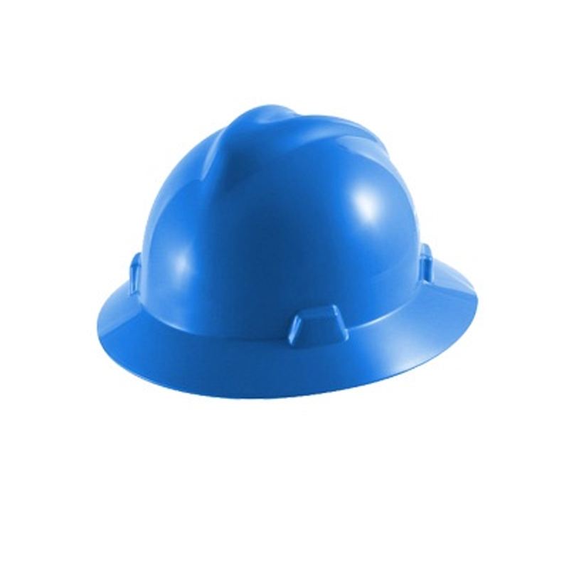 หมวกนิรภัย MSA แบบปีกรอบ สีน้ำเงิน